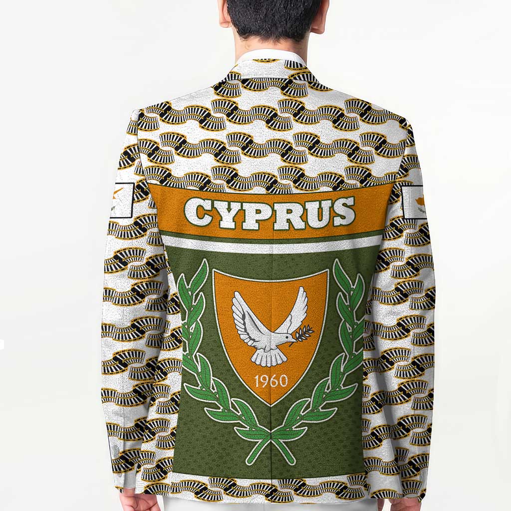Cyprus Blazer with Cyclamen Flower Illustration Design and National Emblem - Wonder Print Shop