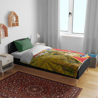 Hungary Bedding Set with Tokaj Vineyard Illustration Design and Grape Wine - Wonder Print Shop