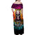 Skull Space Family Matching Off Shoulder Maxi Dress and Hawaiian Shirt I'll Put You In The Trunk - Wonder Print Shop