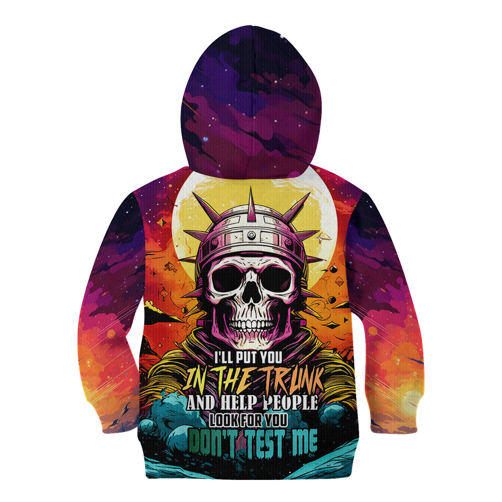 Skull Space Kid Hoodie I'll Put You In The Trunk - Wonder Print Shop