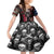 Skull Family Matching Off Shoulder Short Dress and Hawaiian Shirt American Demon - Wonder Print Shop