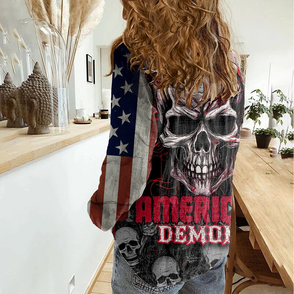 skull-women-casual-shirt-american-demon