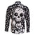 Skull Family Matching Long Sleeve Bodycon Dress and Hawaiian Shirt Cute Skull Fun and Floral - Wonder Print Shop