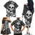 Skull Family Matching Off Shoulder Long Sleeve Dress and Hawaiian Shirt Cute Skull Fun and Floral - Wonder Print Shop