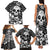 Skull Family Matching Tank Maxi Dress and Hawaiian Shirt Cute Skull Fun and Floral - Wonder Print Shop