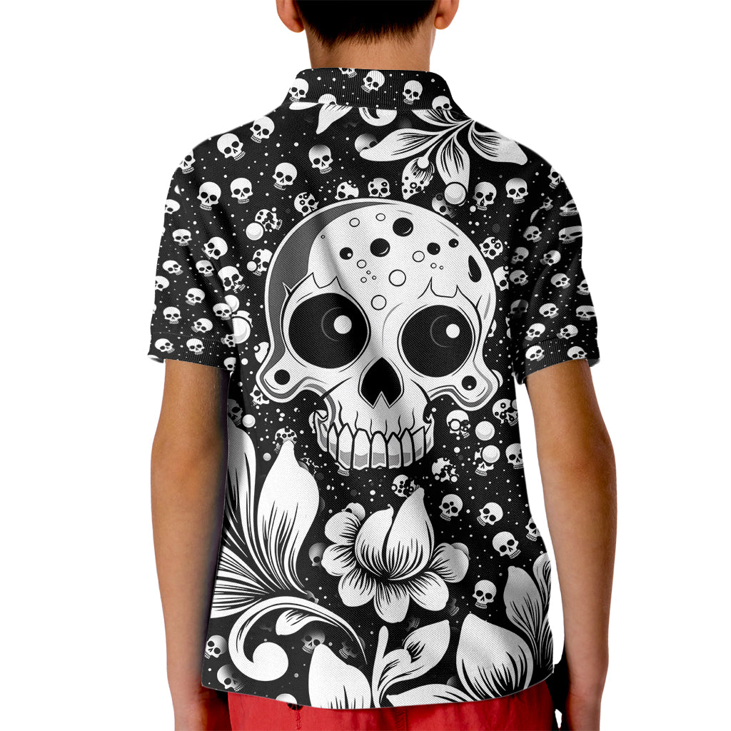 Skull Kid Polo Shirt Cute Skull Fun and Floral - Wonder Print Shop