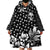 Skull Wearable Blanket Hoodie Cute Skull Fun and Floral - Wonder Print Shop