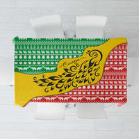 Congo Christmas Tablecloth with Tribal Tree Design Coat of Arms and Animal Pattern - Wonder Print Shop