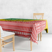 Congo Christmas Tablecloth with Tribal Tree Design Coat of Arms and Animal Pattern - Wonder Print Shop