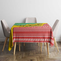 Congo Christmas Tablecloth with Tribal Tree Design Coat of Arms and Animal Pattern - Wonder Print Shop