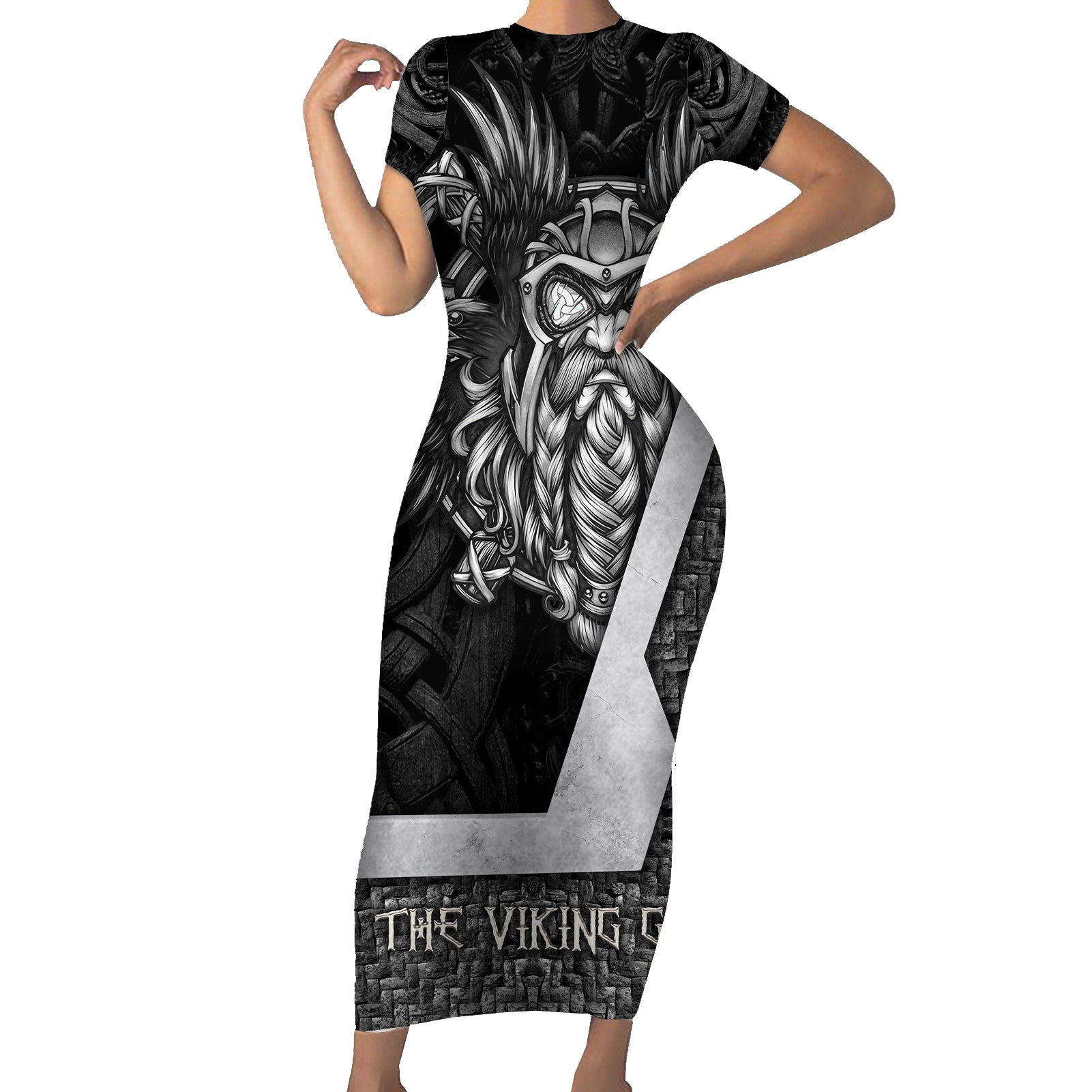 odin-the-viking-god-short-sleeve-bodycon-dress