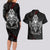 Viking Valhalla Couples Matching Long Sleeve Bodycon Dress and Hawaiian Shirt Skull And Axe - Wonder Print Shop