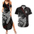 Viking Valhalla Couples Matching Summer Maxi Dress and Hawaiian Shirt Skull And Axe - Wonder Print Shop