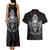 Viking Valhalla Couples Matching Tank Maxi Dress and Hawaiian Shirt Skull And Axe - Wonder Print Shop