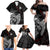 Viking Valhalla Family Matching Off Shoulder Maxi Dress and Hawaiian Shirt Skull And Axe - Wonder Print Shop