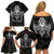 Viking Valhalla Family Matching Off Shoulder Short Dress and Hawaiian Shirt Skull And Axe - Wonder Print Shop