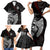 Viking Valhalla Family Matching Short Sleeve Bodycon Dress and Hawaiian Shirt Skull And Axe - Wonder Print Shop