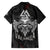 Viking Valhalla Family Matching Short Sleeve Bodycon Dress and Hawaiian Shirt Skull And Axe - Wonder Print Shop