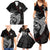 Viking Valhalla Family Matching Summer Maxi Dress and Hawaiian Shirt Skull And Axe - Wonder Print Shop