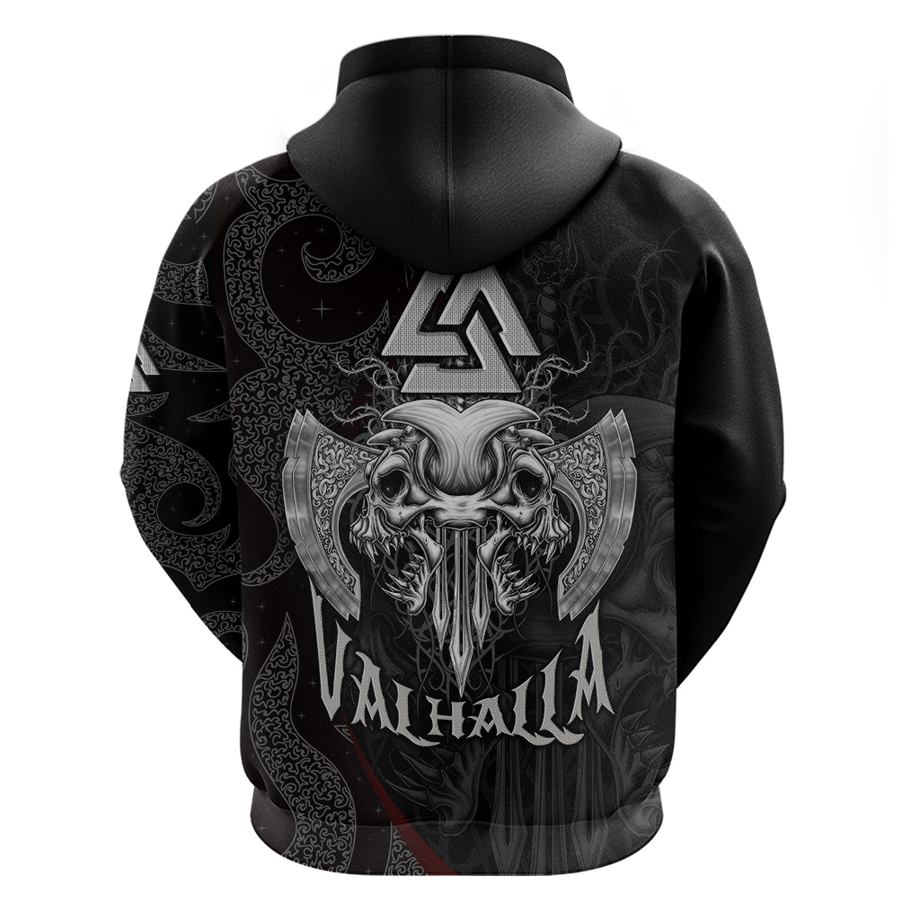 Viking Valhalla Hoodie Skull And Axe - Wonder Print Shop