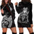 Viking Valhalla Hoodie Dress Skull And Axe - Wonder Print Shop