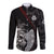 Viking Valhalla Long Sleeve Button Shirt Skull And Axe - Wonder Print Shop