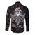 Viking Valhalla Long Sleeve Button Shirt Skull And Axe - Wonder Print Shop