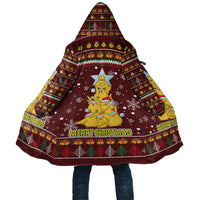 Merry Chickmas Christmas Cloak with Yellow Chickens Tree Design and Snowflake Pattern - Wonder Print Shop