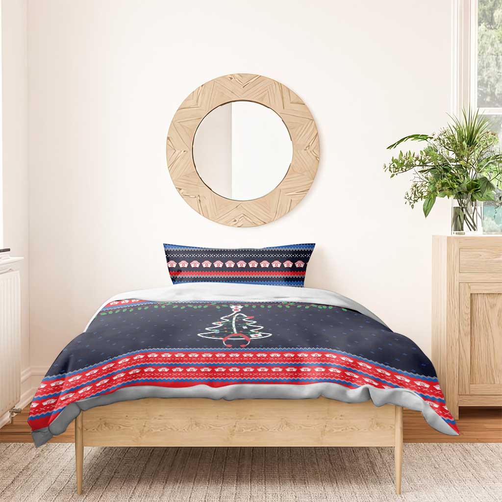 Merry Christmas Nurse Bedding Set Stethoscope Tree Nurses and Medical Workers - Wonder Print Shop