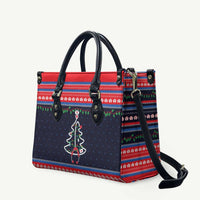 Merry Christmas Nurse Leather Bag Stethoscope Tree Nurses and Medical Workers - Wonder Print Shop