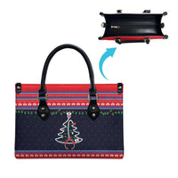 Merry Christmas Nurse Leather Bag Stethoscope Tree Nurses and Medical Workers - Wonder Print Shop