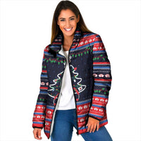Merry Christmas Nurse Padded Jacket Stethoscope Tree Nurses and Medical Workers - Wonder Print Shop