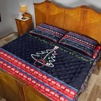 Merry Christmas Nurse Quilt Bed Set Stethoscope Tree Nurses and Medical Workers - Wonder Print Shop