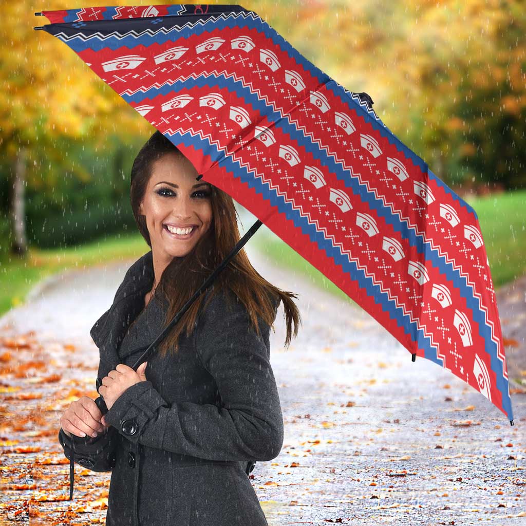 Merry Christmas Nurse Umbrella Stethoscope Tree Nurses and Medical Workers - Wonder Print Shop