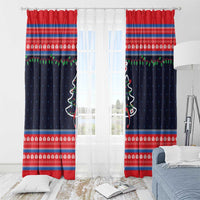 Merry Christmas Nurse Window Curtain Stethoscope Tree Nurses and Medical Workers - Wonder Print Shop