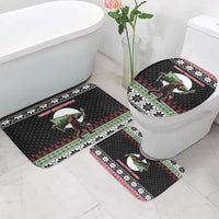 Funny Bigfoot Christmas Bathroom Set Xmas Holiday Patterns - Wonder Print Shop