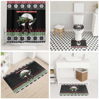 Funny Bigfoot Christmas Bathroom Set Xmas Holiday Patterns - Wonder Print Shop