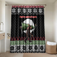 Funny Bigfoot Christmas Bathroom Set Xmas Holiday Patterns - Wonder Print Shop