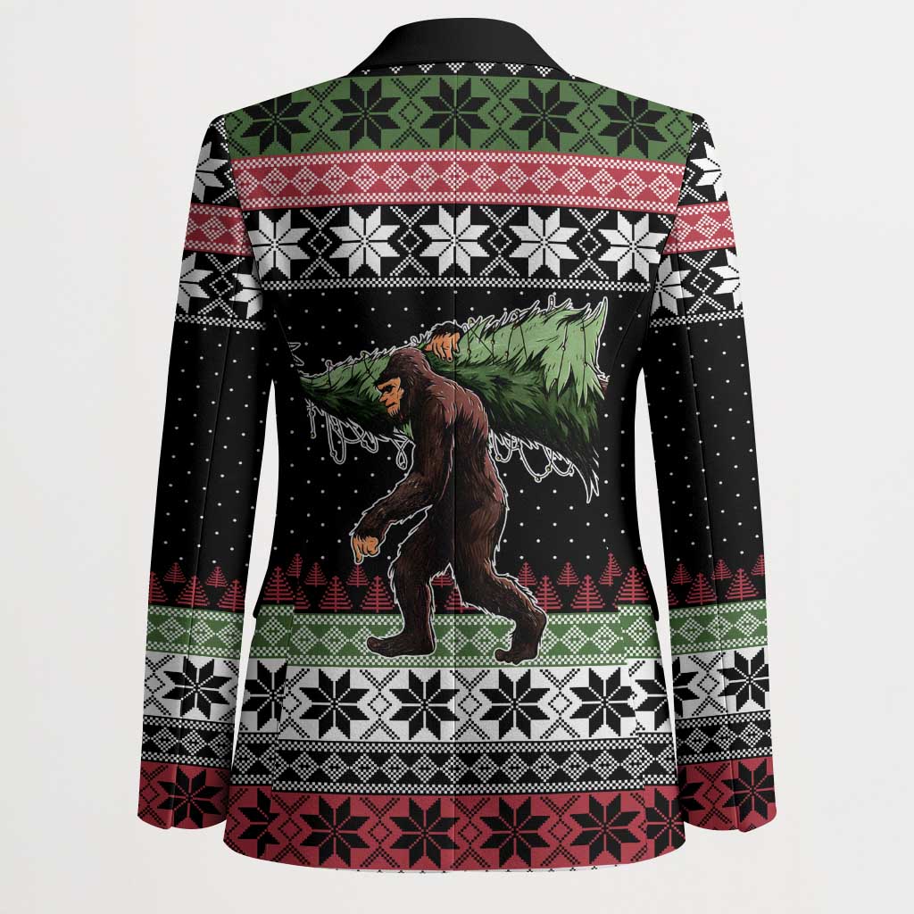 Funny Bigfoot Christmas Blazer Xmas Holiday Patterns - Wonder Print Shop