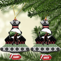 Funny Bigfoot Christmas Ceramic Ornament Xmas Holiday Patterns - Wonder Print Shop