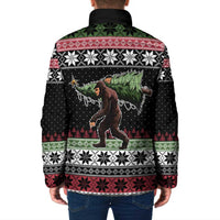 Funny Bigfoot Christmas Padded Jacket Xmas Holiday Patterns - Wonder Print Shop