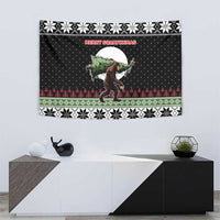 Funny Bigfoot Christmas Tapestry Xmas Holiday Patterns - Wonder Print Shop