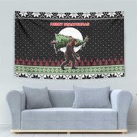 Funny Bigfoot Christmas Tapestry Xmas Holiday Patterns - Wonder Print Shop