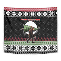 Funny Bigfoot Christmas Tapestry Xmas Holiday Patterns - Wonder Print Shop