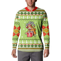 Funny Cat Merry Christmas Button Sweatshirt Xmas Holiday Patterns - Wonder Print Shop