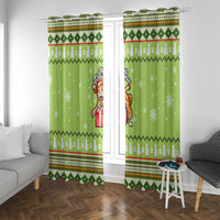 Funny Cat Merry Christmas Window Curtain Xmas Holiday Patterns - Wonder Print Shop