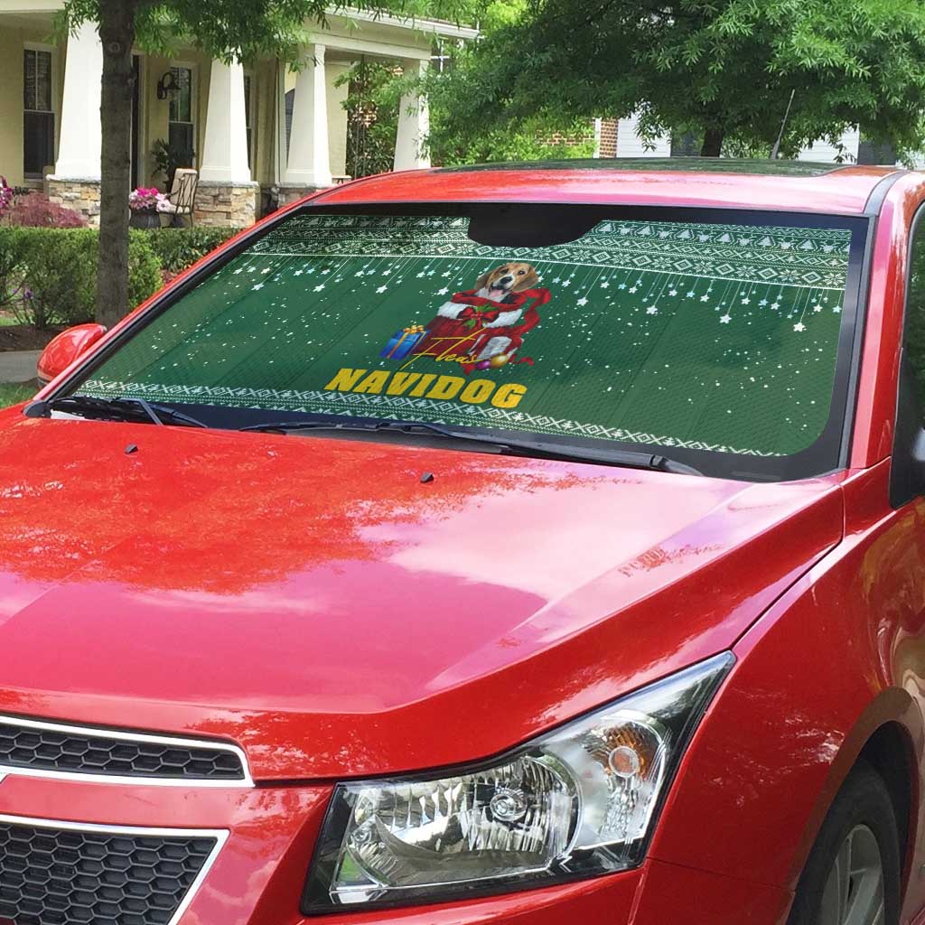 Funny Christmas Gift Beagle Christmas Auto Sun Shade Xmas Holiday Patterns - Wonder Print Shop
