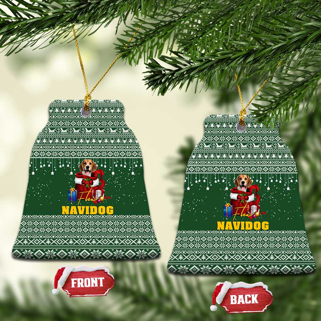Funny Christmas Gift Beagle Christmas Ceramic Ornament Xmas Holiday Patterns - Wonder Print Shop