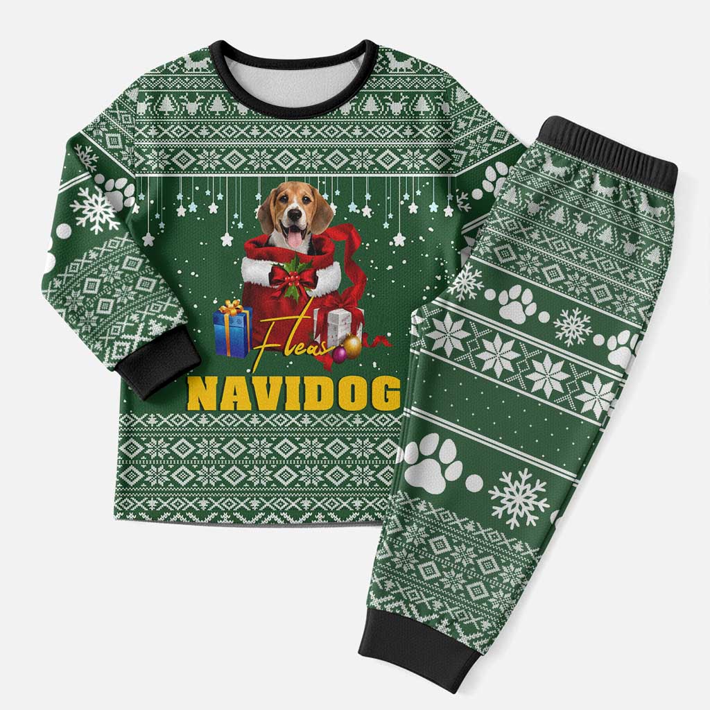 Funny Christmas Gift Beagle Christmas Pajama Set Xmas Holiday Patterns - Wonder Print Shop