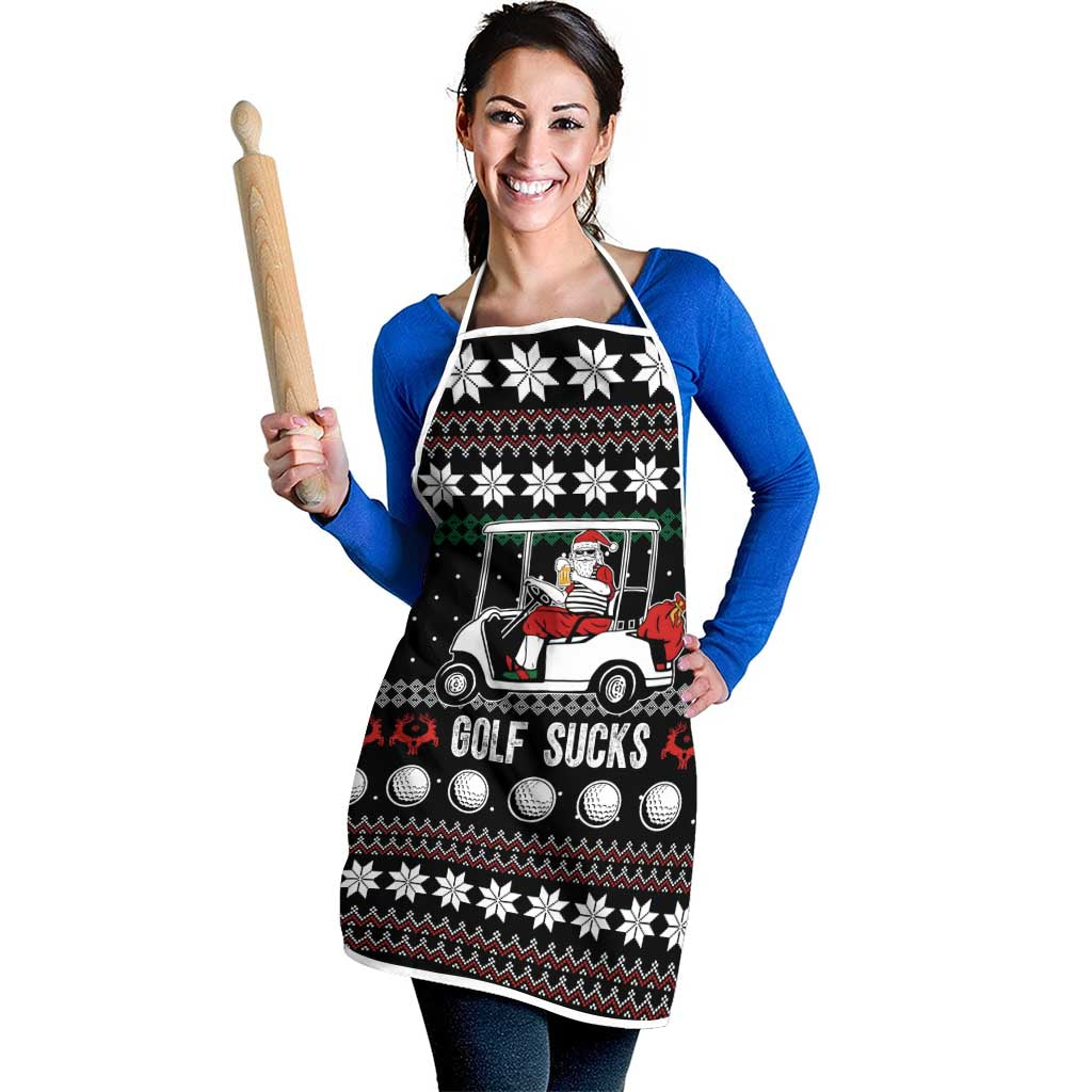 Golf Sucks Christmas Apron Xmas Holiday Patterns - Wonder Print Shop